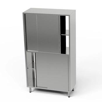 Nerezová priechodová skriňa delená 120x60x200 cm | FORGAST