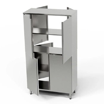 Nerezová priechodná skrinka 80x70x200 cm | FORGAST