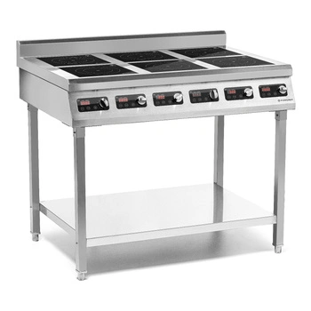 Kuchyňa indukčná 6-zónová na podstavci, 6x3.5 kW, 2x400 V | FORGAST FG09038