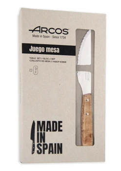 Sada 6 steakových nožov, FOREST - dĺžka 22 cm, topoľ | ARCOS 372300
