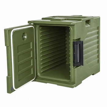 Termoizolačný prepravný box na jedlo s vodiacimi lištami, predné nakladanie, GN 1/1 | FORGAST FG05420