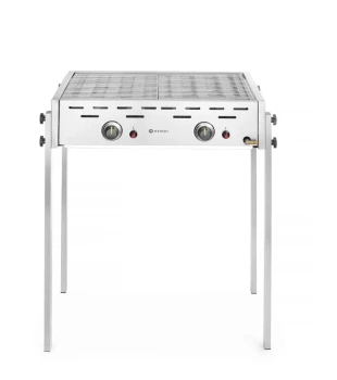 Grill gazowy Roast-Master Pro, 11.6 kW, dwie strefy, 79x56x90 cm | HENDI 148808