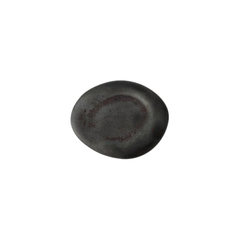 Tanier plytký s okrajom Galet hematit 19 x 16 cm | KERA CERAMIKA 19.1.HEMATIT