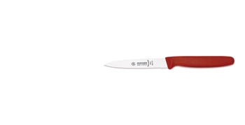 Lúpací nôž s vlnitým ostrím - 10 cm, červený | GIESSER MESSER 8315 wsp 10 r