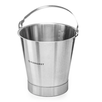 Vedro z nehrdzavejúcej ocele s krúžkom 10 l | FORGAST FG06110