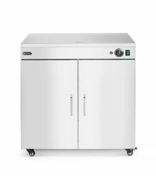 Dvojitý ohrievač tanierov, 108 ks, nerezová oceľ, 0.8 kW | HENDI 250174
