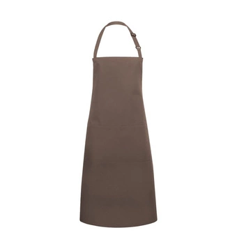 Kuchárska zástera Basic 75 x 90 cm s vreckom a prackou svetlohnedá | KARLOWSKY BLS 5-28-Stck