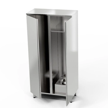 Nerezová dvojdielna skrinka s drezom 100x50x200 cm | FORGAST