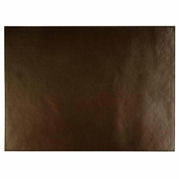 Podložka na stôl VELLURA, sada 6 kusov, ekokoža, hnedá farba, 45x32.5x0.1 cm | APS 60045