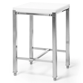Blok na mäso z polyetylénu 50x50 na podstavci | FORGAST FG12243