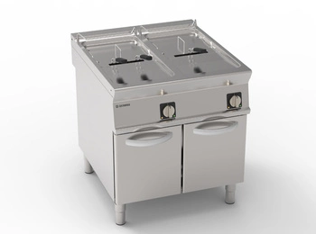 Elektrická dvojitá fritéza 2 x 21 l, 40 kW s uzavretou základňou | TECNOINOX 316087