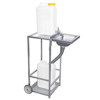 Mobilný umývací drez na ruky, 45x36x85 cm, nehrdzavejúca oceľ | CONTACTO 4007/850