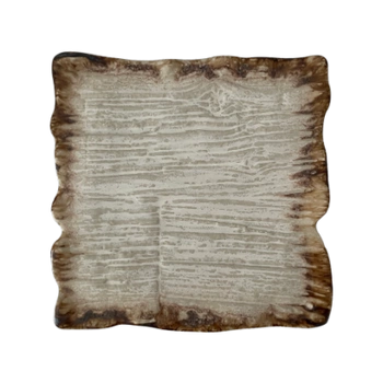 Obdĺžnikový plytký tanier Moku dolomit 30 x 30 cm | KERA CERAMIKA 16.5.DOLOMIT