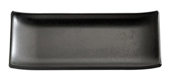 Podnos na sushi ZEN, z melamínu, čierny, 22.5x9.5x3 cm | APS 83744