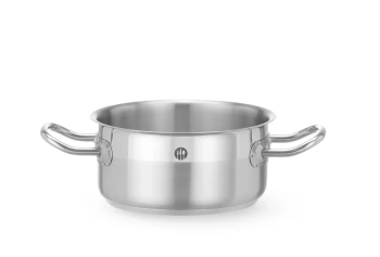 Nízky hrniec z nehrdzavejúcej ocele Profi Line, 1,5 l, priemer 16 cm, výška 7,5 cm | HENDI 830130