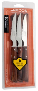 Sada 6 steakových nožov, FOREST - dĺžka 22 cm, buk | ARCOS 372000