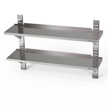 Dvojitá nastaviteľná závesná polica 60x30x100 cm | FORGAST