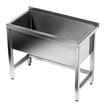 Nerezové 1-komorové umývadlo (30 cm hlboké) 80x60x85 cm | FORGAST