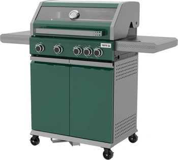 Plynový gril ITAMI 4+1, 14,2 kW, zelený | YATO YG-20035