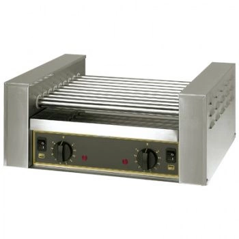 Valčekový ohrievač na párky, 5 valčekov, 40 cm, 0,6 kW | ROLLER GRILL RG5B