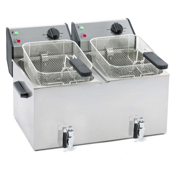 Elektrická fritéza s 2 komorami a kohútikom, 2x8 l, studená zóna | ROLLER GRILL FD80DR
