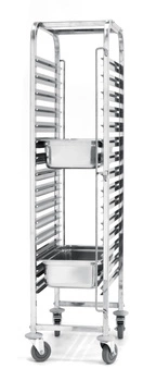 Skladací vozík z nehrdzavejúcej ocele na podnosy a kontajnery GN HENDI 810613