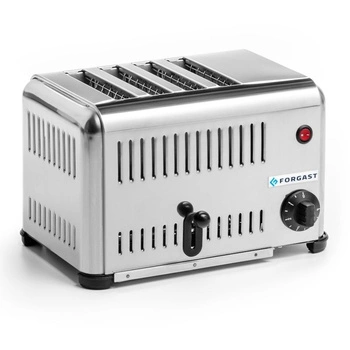Hriankovač 4 sloty, nerezová oceľ, 2.3 kW | FORGAST FG09805