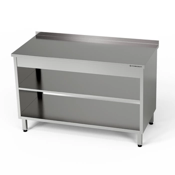 Nerezový 2-policový pracovný stôl 100x60x85 cm | FORGAST