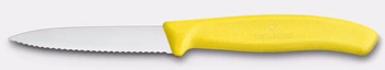 Nôž na zeleninu a ovocie Swiss Classic, zúbkované ostrie, žltý, dĺžka ostria 8 cm | VICTORINOX 6.7638.C1