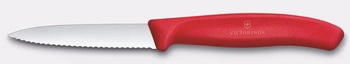 Nôž na zeleninu a ovocie Swiss Classic, zúbkované ostrie, červený, dĺžka ostria 8 cm | VICTORINOX 6.7631.C1