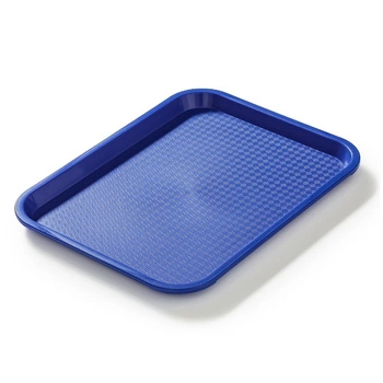 Podnoska fast food modrá, polypropylén, obdĺžniková 35x25 cm, obdĺžniková | FORGAST FG12504
