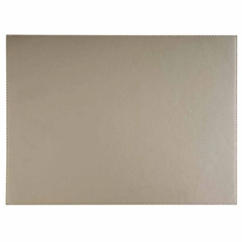 Podložka na stôl VELLURA, sada 6 kusov, ekokoža, sivá farba, 45x32.5x0.1 cm | APS 60044