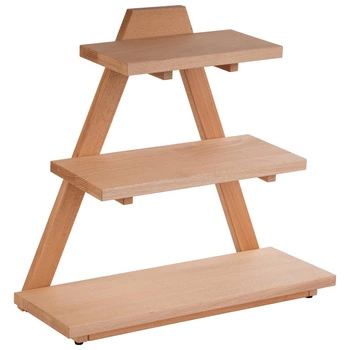 Bufetový stojan TRIANGLE drevo, farba javor, 53x21x55 cm | APS 13966