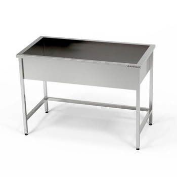 Nerezové 1-komorové umývadlo (40 cm hlboké) 800x60x85 cm | FORGAST