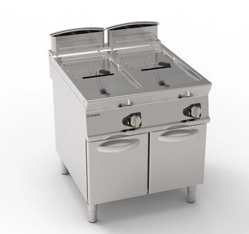 Dvojkomorová plynová fritéza 2 x 17 l, 33 kW s výmenníkom tepla | TECNOINOX 313194