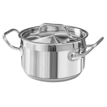 Stredný hrniec z nehrdzavejúcej ocele s pokrievkou, 1,9 l, priemer 16 cm | FORGAST FG02831