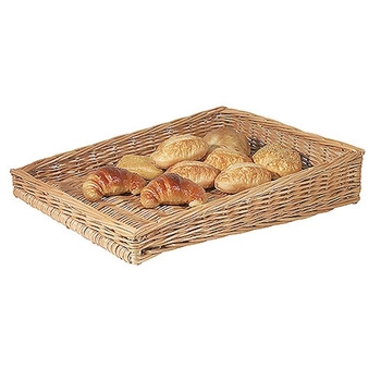 Šikmý obdĺžnikový košík na pečivo, 50x40 cm, z prútia | CONTACTO 4876/500