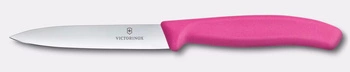 Nôž na zeleninu a ovocie Swiss Classic, hladká čepeľ, ružový, dĺžka čepele 10 cm | VICTORINOX 6.7705.C1