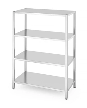 Nerezový skrutkovaný regál so 4 policami 120x60 cm | HENDI 812563