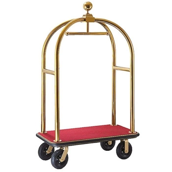 Batožinový vozík z pozlátenej ocele, 110x61 cm | CONTACTO 1652/115