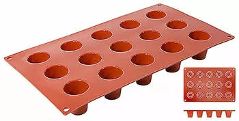 Forma na dezerty Dariol, kužeľ, 15 otvorov, 3.5x3.8 cm, silikónová | CONTACTO 6633/315