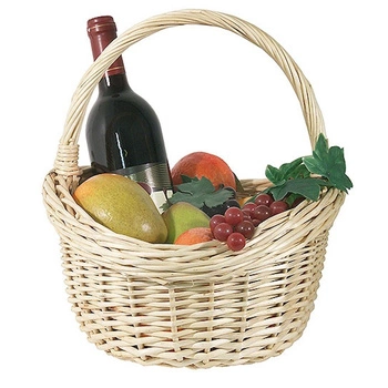 Prútený košík na ovocie, oválny, 42x36x20 cm | CONTACTO 4868/420