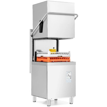 Gastronomická priebežná umývačka riadu s kapotou, manuálne ovládanie, dávkovač umývacieho prostriedku, 11,25 kW, 400 V | FORGAST FG00212