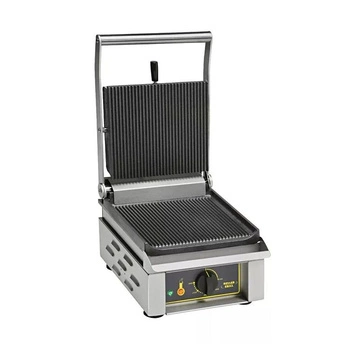 Jednoduchý kontaktný gril, ryhované platne, 2 kW | ROLLER GRILL SAVOYE