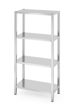Nerezový skrutkovaný regál so 4 policami 80x40cm | HENDI 812518