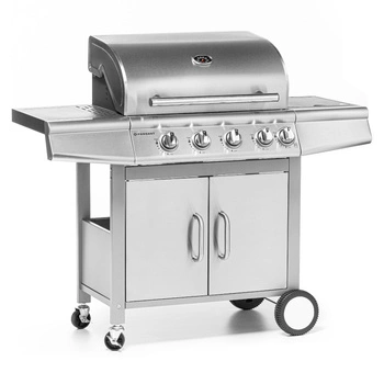 Záhradný plynový gril so skrinkou a bočným horákom, počet horákov 4+1, 17,4 kW | FORGAST FG09108