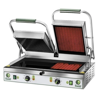 Dvojitý kontaktný gril s keramickými platňami, 55x30 cm, 3.4 kW, 230 V | FIMAR PV55LR