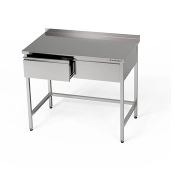 Nerezový pracovný stôl so zásuvkami 100x60x85 cm | FORGAST