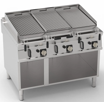 Plynový gril Lava s tromi roštami na otvorenej skrinke 30 kW | TECNOINOX 313209