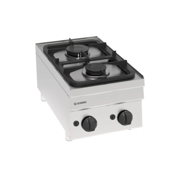 Plynový stolový sporák 2-horákový PC35G/6, Tecno60, 35x60x30 cm, 6,6 kW | TECNOINOX 113001